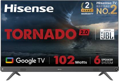 Hisense 126 cm (50 inch) Ultra HD (4K) LED Smart Google TV with 102W JBL 6 Speakers, Dolby Vision and Atmos  (50A7H)