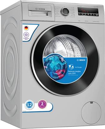 BOSCH 8 kg AntiTangle,AntiVibration,1400RPM Fully Automatic Front Load Washing Machine with In-built Heater Silver  (WAJ28262IN)