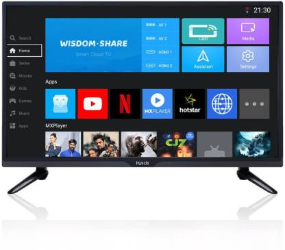 HUIDI 80 cm (32 Inch) HD Ready LED Smart Android Based TV with (Black) (2022 Model)  (HD4FS PRO)
