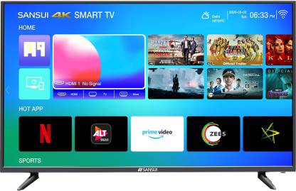 Sansui Pro View 109 cm (43 inch) Ultra HD (4K) LED Smart Android Based TV with Powered by dbx-tv Sound  (43UHDAOSP)