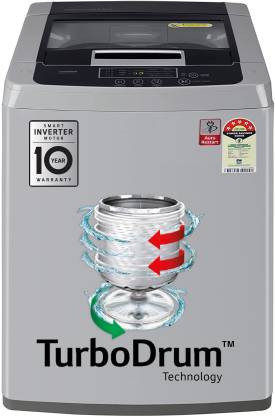 LG 6.5 kg with Smart Diagnosis and Smart Inverter Fully Automatic Top Load Washing Machine Silver  (T65SKSF4Z)