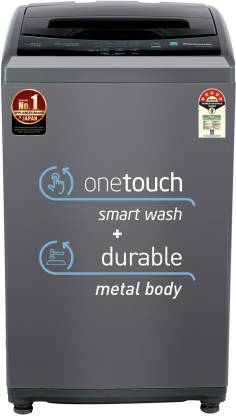 Panasonic 6 kg 5 Star 8 Wash Program AquaBeat Wash Fully Automatic Top Load Washing Machine Grey  (NA-F60LF1HRB)