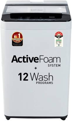 Panasonic 7 kg 12 Wash Programs Active Foam Wash Fully Automatic Top Load Washing Machine Silver  (NA-F70LF2)