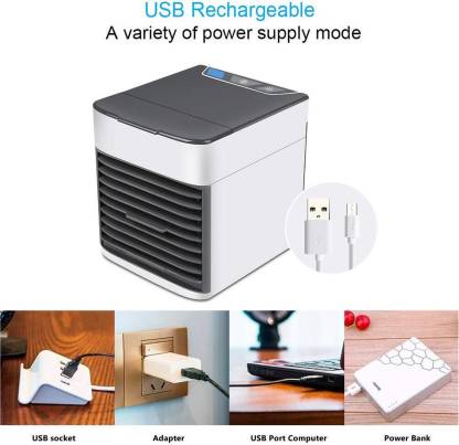 Naama 5 L Room/Personal Air Cooler  (Multicolor, Arctic Ultra Air Conditioner with Ice & Water box Evaporative Fan with USB Cable)