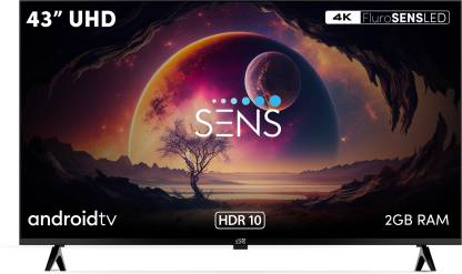 SENS Pikaso 109 cm (43 inch) Ultra HD (4K) LED Smart Android TV  (SENS43WASUHD)