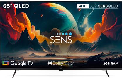 SENS Dwinci 165 cm (65 inch) QLED Ultra HD (4K) Smart Google TV LumiSENS Panel, Dolby Vision and Dolby Atmos  (SENS65WGSQLED)