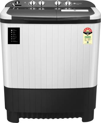 realme TechLife 8 kg 5 Star Rating Semi Automatic Top Load Washing Machine White, Black  (RMSA805NNNDW)
