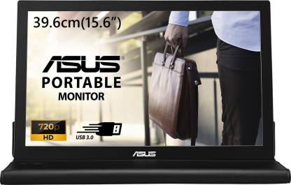 ASUS 15.6 inch HD LED Backlit TN Panel Monitor (monitor-MB168B BK)  (Response Time: 11 ms, 60 Hz Refresh Rate)