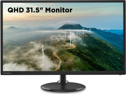 Lenovo 31.5 inch WQHD IPS Panel Monitor (D32q-20)  (Frameless, AMD Free Sync, Response Time: 4 ms, 75 Hz Refresh Rate)