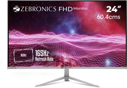 ZEBRONICS 24 inch Full HD LED Backlit VA Panel Wall Mountable Gaming Monitor (ZEB-A24FHD)  (Response Time: 8 ms, 165 Hz Refresh Rate)