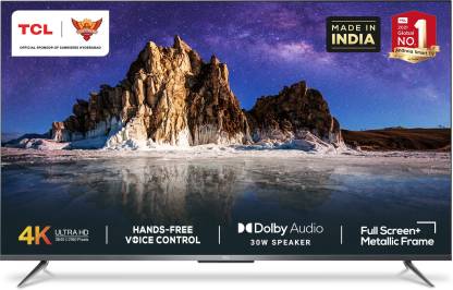 TCL P715 108 cm (43 inch) Ultra HD (4K) LED Smart Android TV with Full Screen & Handsfree Voice Control  (43P715)