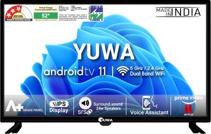 Yuwa Y-SNW 80 cm (32 inch) HD Ready LED Smart Android Based TV with Voice Assistant | 5000+ Apps & Games and 20+ Content Partners  (Y-32 Smart)
