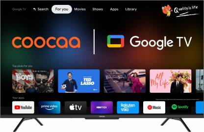 Coocaa Frameless 138 cm (55 inch) Ultra HD (4K) LED Smart Google TV with HDR 10 Dolby Audio and Eye care technology  (55Y72)