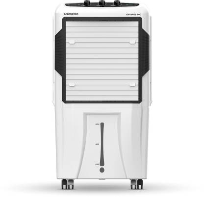 CROMPTON 100 L Desert Air Cooler with Motor Overload Protection, Auto-drain(White, Black, ACGC Optimus 100)