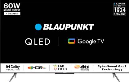 Blaupunkt 126 cm (50 Inch) QLED Ultra HD (4K) Smart Google TV With Dolby Atmos & Far-Field Mic (50QD7010)