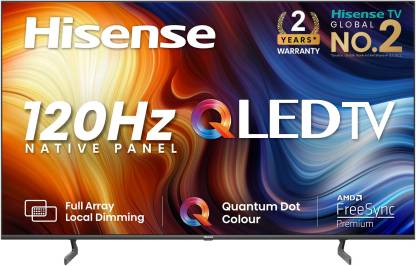Hisense 139 cm (55 inch) QLED Ultra HD (4K) Smart VIDAA TV Fire TV Stick 4K & Full Array Local Dimming(55U7H)