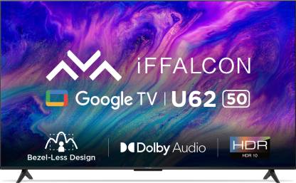 iFFALCON by TCL U62 126 cm (50 inch) Ultra HD (4K) LED Smart Google TV with Bezel-Less Design and Dolby Audio  (iFF50U62)