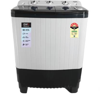 MarQ by Flipkart 7.5 kg 5 Star Rating Semi Automatic Top Load Washing Machine White, Grey  (MQSA755NNNDW)