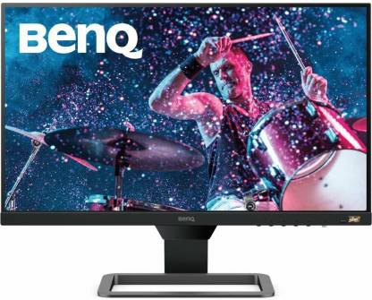 BenQ EW 23.8 inch Full HD LED Backlit IPS Panel Built-in Speakers, Blue Light Filter, Wall Mountable, Tilt Adjustment, Flicker-Free Monitor (EW2480)  (Frameless, AMD Free Sync, Response Time: 5 ms, 75 Hz Refresh Rate)