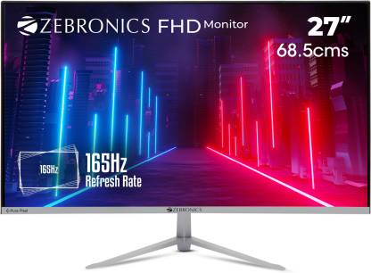 ZEBRONICS 27 inch Full HD VA Panel Wall Mountable Gaming Monitor (ZEB-A27FHD Slim Gaming LED monitor with 68.5cm, 165Hz refresh rate)  (Response Time: 12 ms, 165 Hz Refresh Rate)