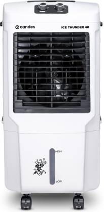 Candes 40 L Room/Personal Air Cooler  (White & Black, Ice Thunder 40Ltr With High Speed Fan,Ice Chamber,Dust Filter, Cooler for Home)