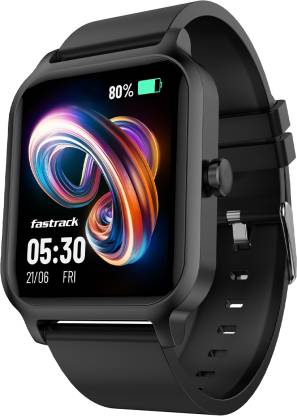 Fastrack Revoltt FS1|1.83 Display|BT Calling|Fastcharge|110+ Sports Mode|200+ WatchFaces Smartwatch  (Black Strap, Free Size)