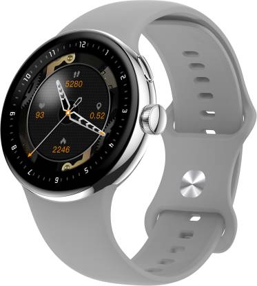Fire-Boltt Rock 1.3 AMOLED Display, Bluetooth Calling, Rotating Crown, Voice Assistant Smartwatch  (Grey Strap, 1.3)