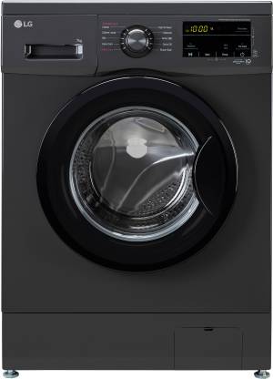 LG 7 kg Fully Automatic Front Load Washing Machine with In-built Heater Black, Grey  (FHM1207SDM)