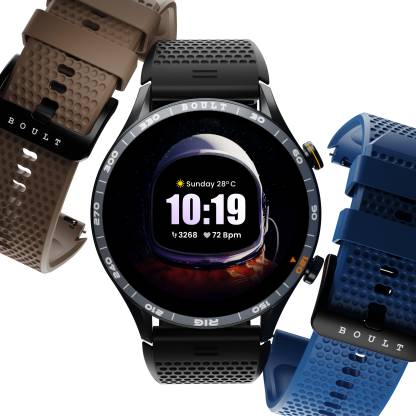 Boult Rover 1.3" HD AMOLED, Free Straps, BT Calling, Zinc Alloy Frame, 600Nits, IP68 Smartwatch  (Flip Strap, Free Size)