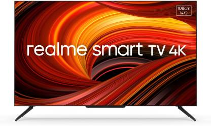 realme 108 cm (43 inch) Ultra HD (4K) LED Smart Android TV with Handsfree Voice Search and Dolby Vision & Atmos  (RMV2004)