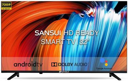Sansui 80 cm (32 inch) HD Ready LED Smart Google TV with (Midnight Black) (2023 Model)  ((JSWY32GSHD))