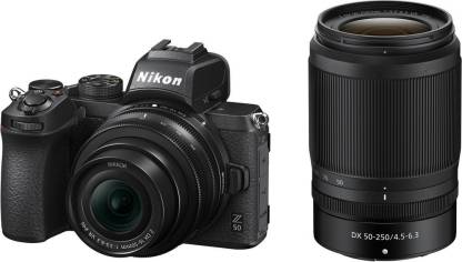 NIKON Z 50 Mirrorless Camera Body with 16-50mm & 50-250mm Lenses  (Black)