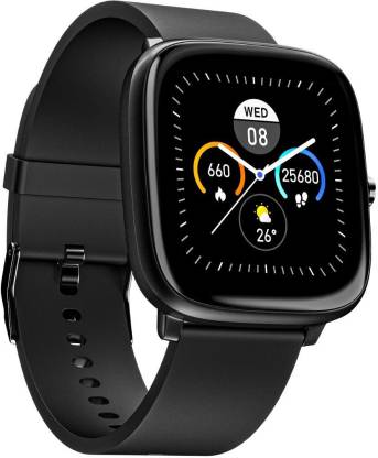 Noise Qube with 1.4" Full Touch display, Multi-Sports modes, 7-day Battery,Spo2 Smartwatch  (Black Strap, Regular)