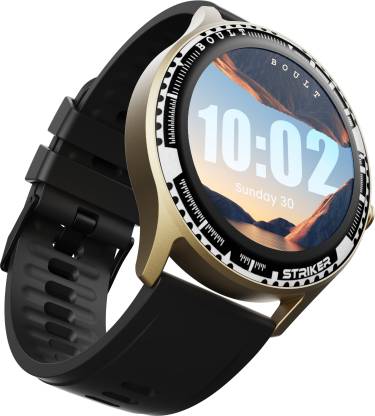 Boult Striker 1.3" HD, Bluetooth Calling, Complete Health Tracking, 150+ Watch Faces Smartwatch  (Black Strap, Free Size)