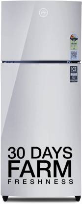 Godrej 223 L Frost Free Double Door 2 Star Refrigerator  (Steel Glow, RF EON 244B RI ST GL)