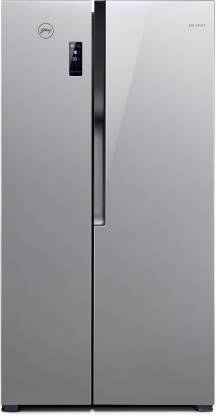 Godrej 564 L Frost Free Side by Side Refrigerator  (Platinum Steel, RS EONVELVET 579 RFD PL ST)