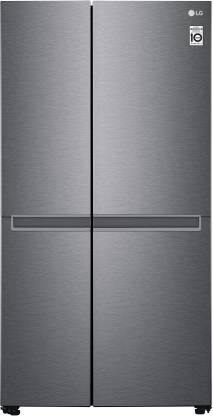 LG 688 L Frost Free Side by Side Refrigerator with Smart Inverter Multi Digital Sensors and Express Freezing  (Dark Graphite Steel, GC-B257KQDV)