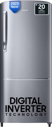 SAMSUNG 183 L Direct Cool Single Door 3 Star Refrigerator with Digital Inverter  (Elegant Inox, RR20C1723S8/HL)