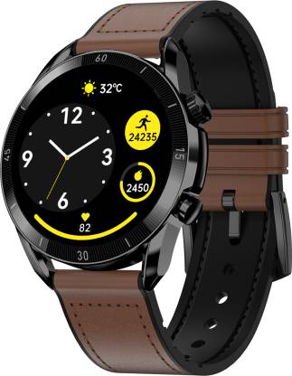 Fire-Boltt Legacy 1.43 AMOLED Bluetooth Calling with First Ever Wireless Charging Smartwatch  (Brown Strap, 1.43)