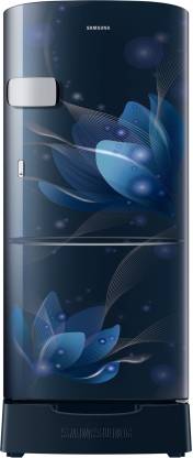 SAMSUNG 192 L Direct Cool Single Door 3 Star Refrigerator with Base Drawer  (Saffron Blue, RR20A1Z2YU8/HL)