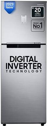 SAMSUNG 236 L Frost Free Double Door 2 Star Refrigerator with Digital Inverter  (Elegant Inox, RT28C3452S8/HL)