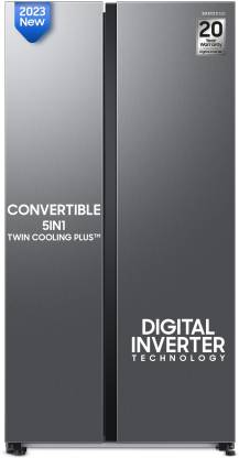 SAMSUNG 653 L Frost Free Side by Side Refrigerator with Smart Conversion 5In1 and�WiFi Embedded (Refined Inox, RS76CG8003S9HL) SAMSUNG 653 L Frost Free Side by Side Refrigerator with Smart Conversion 5In1 and�WiFi Embedded (Refined Inox, RS76CG8003S9HL)