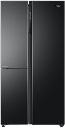 Haier 628 L Frost Free Side by Side Refrigerator  (Black, HRT-683KG)