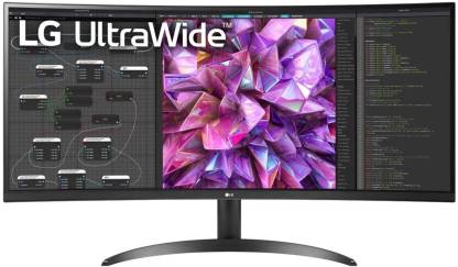 LG Ultra Wide Monitor 34 inch Curved WQHD LED Backlit with sRGB 99% (Typ.), HDR10 & OnScreen Control Monitor (34WQ60C-BL.ATRJMKN)  (Response Time: 5 ms, 60 Hz Refresh Rate)