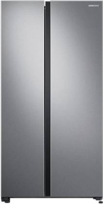 SAMSUNG 692 L Frost Free Side by Side Refrigerator with Curd Maestro  (Ez Clean Steel, RS72A50K1SL/TL)