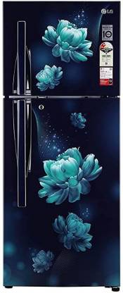 LG 260 L Frost Free Double Door 2 Star Convertible Refrigerator with Base Drawer  (?Blue Charm, GL-S292RBCY)