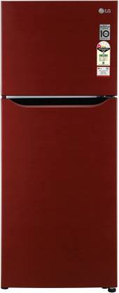 LG 260 L Frost Free Double Door 1 Star Refrigerator with Smart Inverter With Multi Air Flow Cooling ,Smart Connect & Humidity Controller  (Peppy Red, GL-N292KPRR)