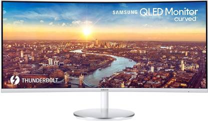 SAMSUNG 34 inch Curved WQHD VA Panel Thunderbolt 3 Port , PBP, PIP, 21:9 Ultrawide Gaming Monitor (LC34J791WTWXXL)  (AMD Free Sync, Response Time: 4 ms, 100 Hz Refresh Rate)
