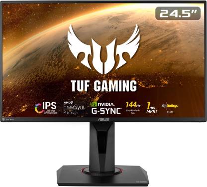ASUS 24.5 inch Full HD LED Backlit IPS Panel Gaming Monitor (TUF VG259Q)  (NVIDIA G Sync, Response Time: 1 ms, 144 Hz Refresh Rate)