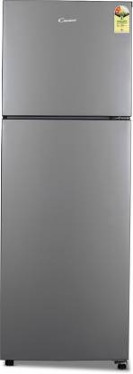 CANDY 240 L Frost Free Double Door 2 Star Refrigerator  (Moonsilver, CDD2652MS)